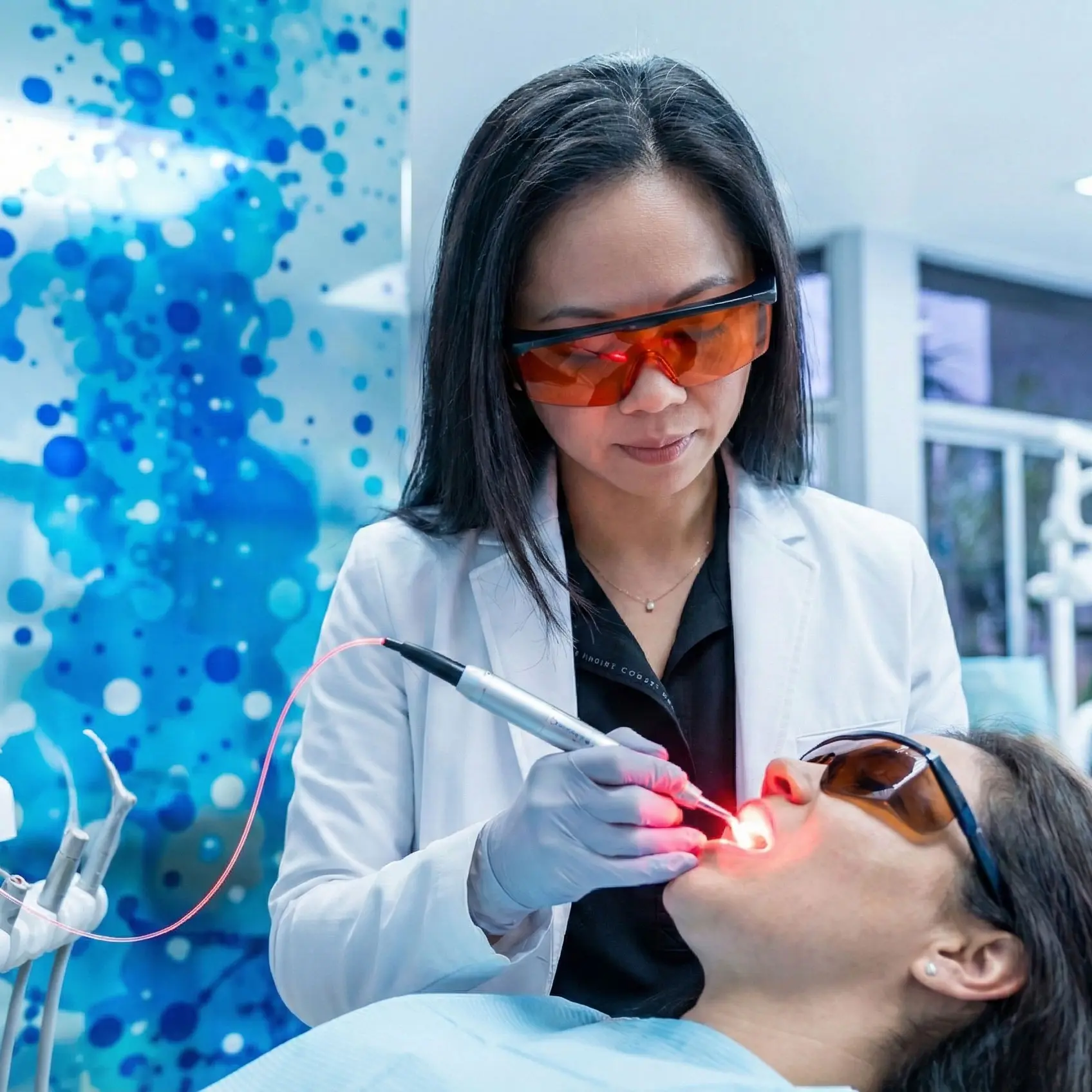 Laser gum therapy illustration